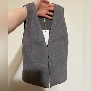 Quince eco-knit split front sweater vest